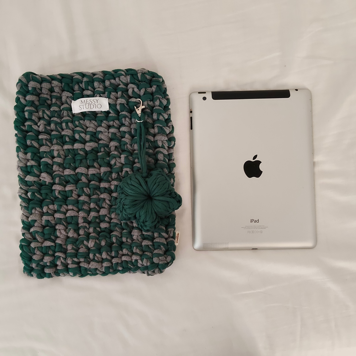 The Studio Sleeve | Emerald Green & Grey