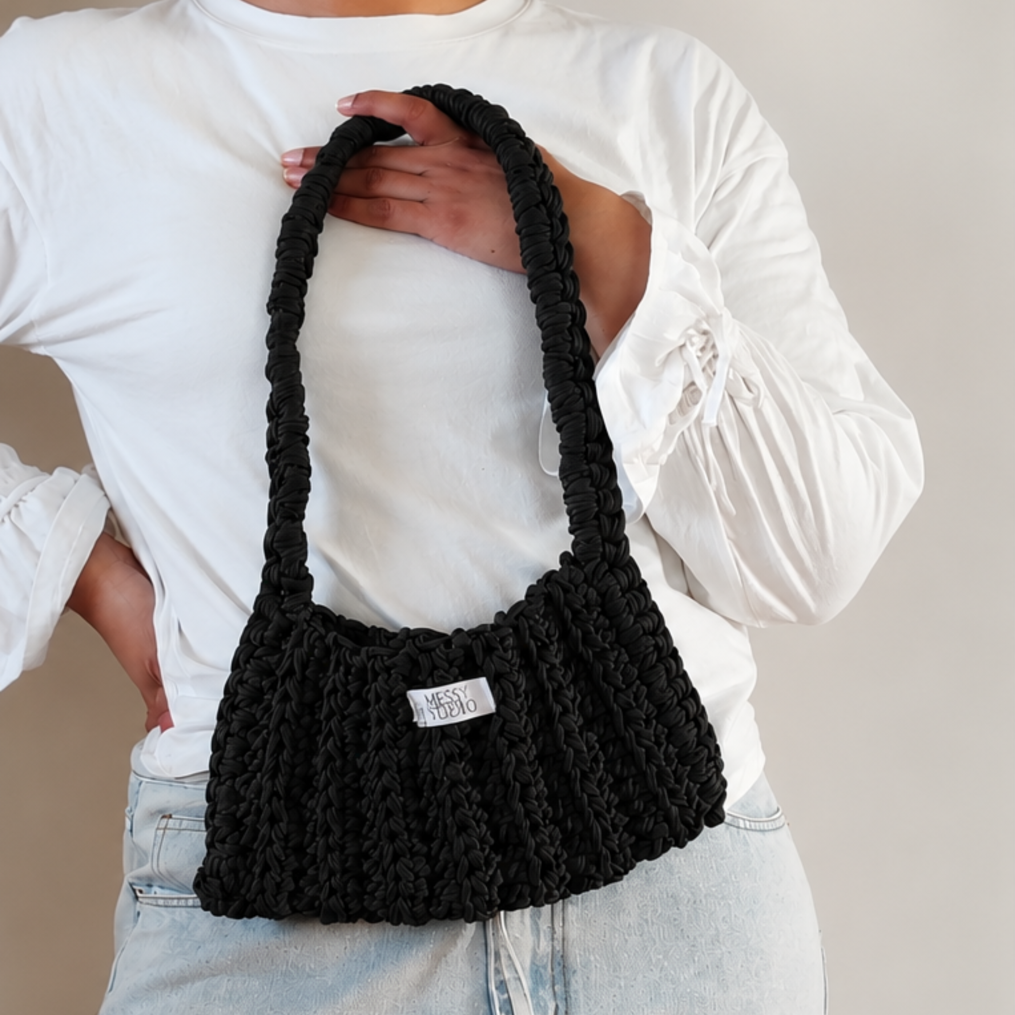 The Studio Loop Shoulder Bag Black