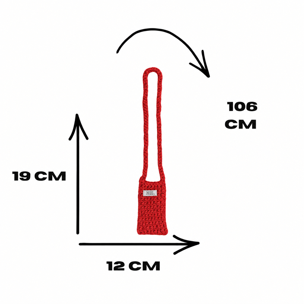 Red Daily Essential bag measurement guide