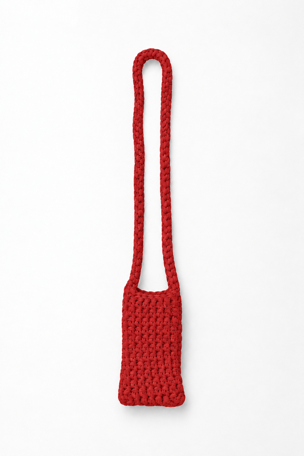 The Daily Essential red crochet crossbody bag, back